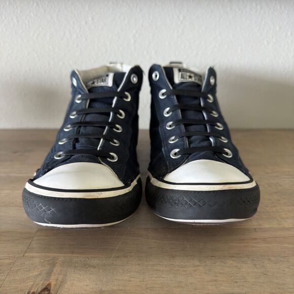 Converse All Star Chuck Taylor High Top Dark Blue Rubber Laces 166337F Mens 12 - Picture 5 of 12